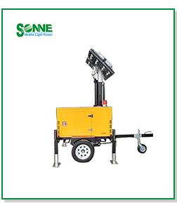 Fire Truck LED Mobile Light Tower with Electric Lifting